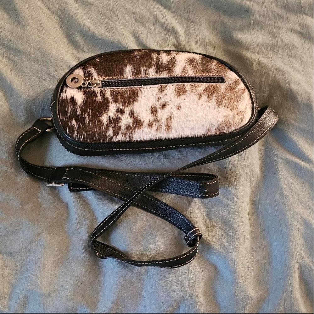 Stylish Cow Print Women's Crossbody Bag REAL LEATHER
